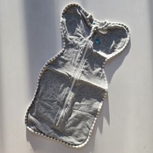 Love to Dream Cozy Arms Up Sleep Swaddle in Heather Gray Size NB